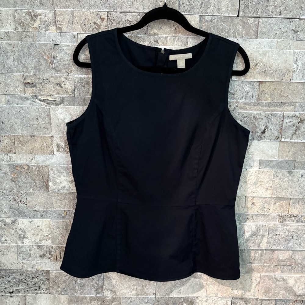 Banana‎ Republic Elegant Black Sleeveless Top, size 14, excellent condition
